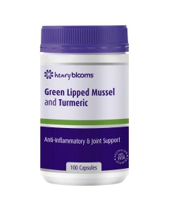 Henry Blooms Green Lipped Mussel 500Mg And Turmeric 1500Mg With Biop 100 Vegetarian Capsules