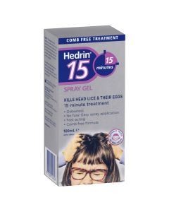 Hedrin 15 Spray Gel Lice Treatment 100mL