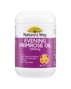 Nature's Way Evening Primrose Oil 1000mg 200 Soft Capsules
