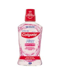 Colgate Plax Alcohol Free Antibacterial Mouthwash Gentle Care 500mL