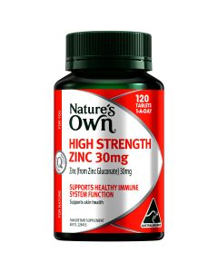 Nature's Own High Strength Zinc 30Mg 120 Tablets