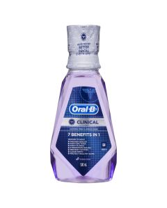 Oral B Clinical Alcohol Free Flouride Rinse Mouthwash Clean Mint 500mL