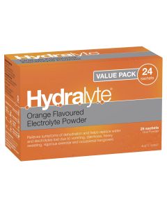 Hydralyte Electrolyte Powder Orange 24 pack