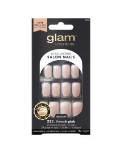Glam by Manicare 223. French Pink Med Square Nails