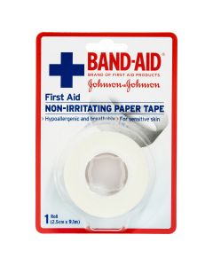 Band-Aid First Aid Non-Irritating Paper Tape 9.1m