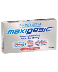Maxigesic Double Action Combination Pain Relief 12 Tablets