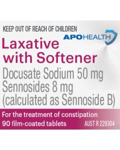 ApoHealth Laxative with Softener 90 Tablets