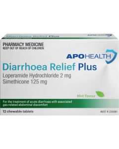Apohealth Diarrhoea Relief Plus 12 Chewable Tablets