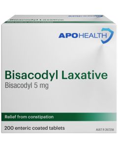 ApoHealth Bisacodyl Laxative 200 Tablets