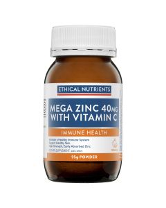 Ethical Nutrients Mega Zinc Powder 40mg (Orange)95G