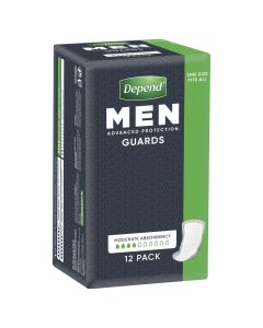 Depend Guards for Men One Size Fits All 12 Pack