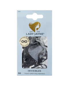 Lady Jayne Black Snagless Elastomer Elastics 50 Pack
