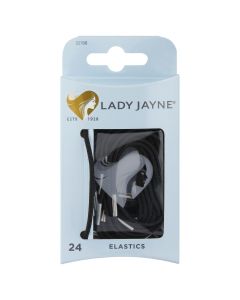 Lady Jayne Black Elastics 24 Pack