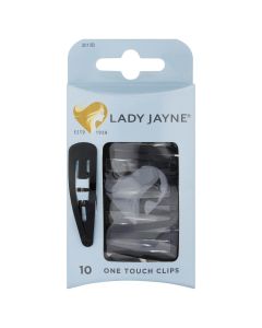 Lady Jayne One Touch Clips, Black, Pack 10