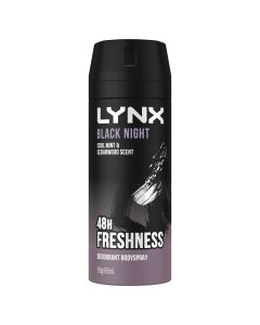 Lynx Deodorant Aerosol Black Night 165mL