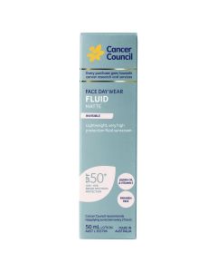 Cancer Council Day Wear Face Fluid Matte Invisible SPF50+ 50ml
