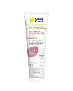 Cancer Council Face Day Wear Moisturiser Matte Light Tint SPF50+ 75mL