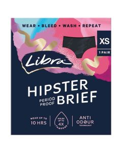 Libra Underwear Hipster Period Proof Brief Extra Small 1 Pair