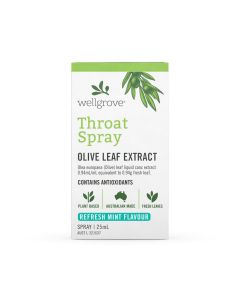 Wellgrove 25mL Throat Spray Olive Leaf Extract